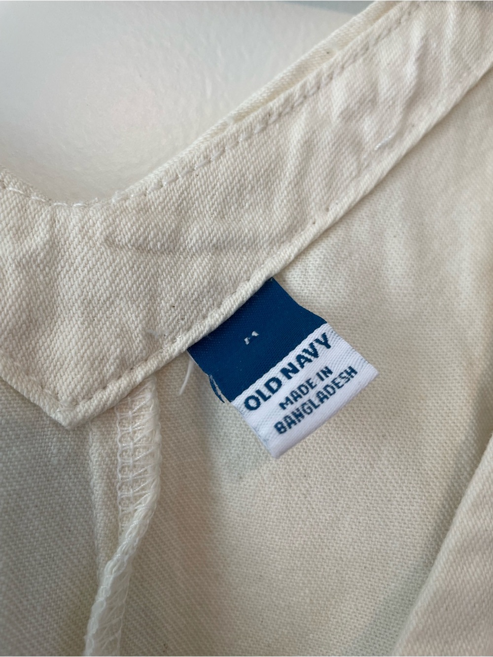 Old Navy Cream Button-Front Mini Dress - Picture 4 of 8